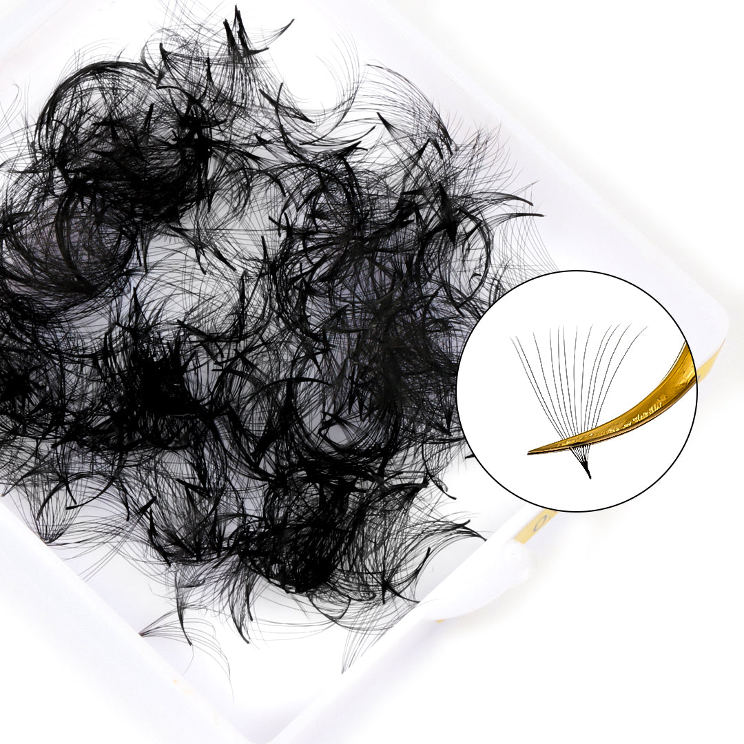 12D 0.03 Mega Volume Handmade Premade Volume Loose Fans Pointy Base(500 Fans)