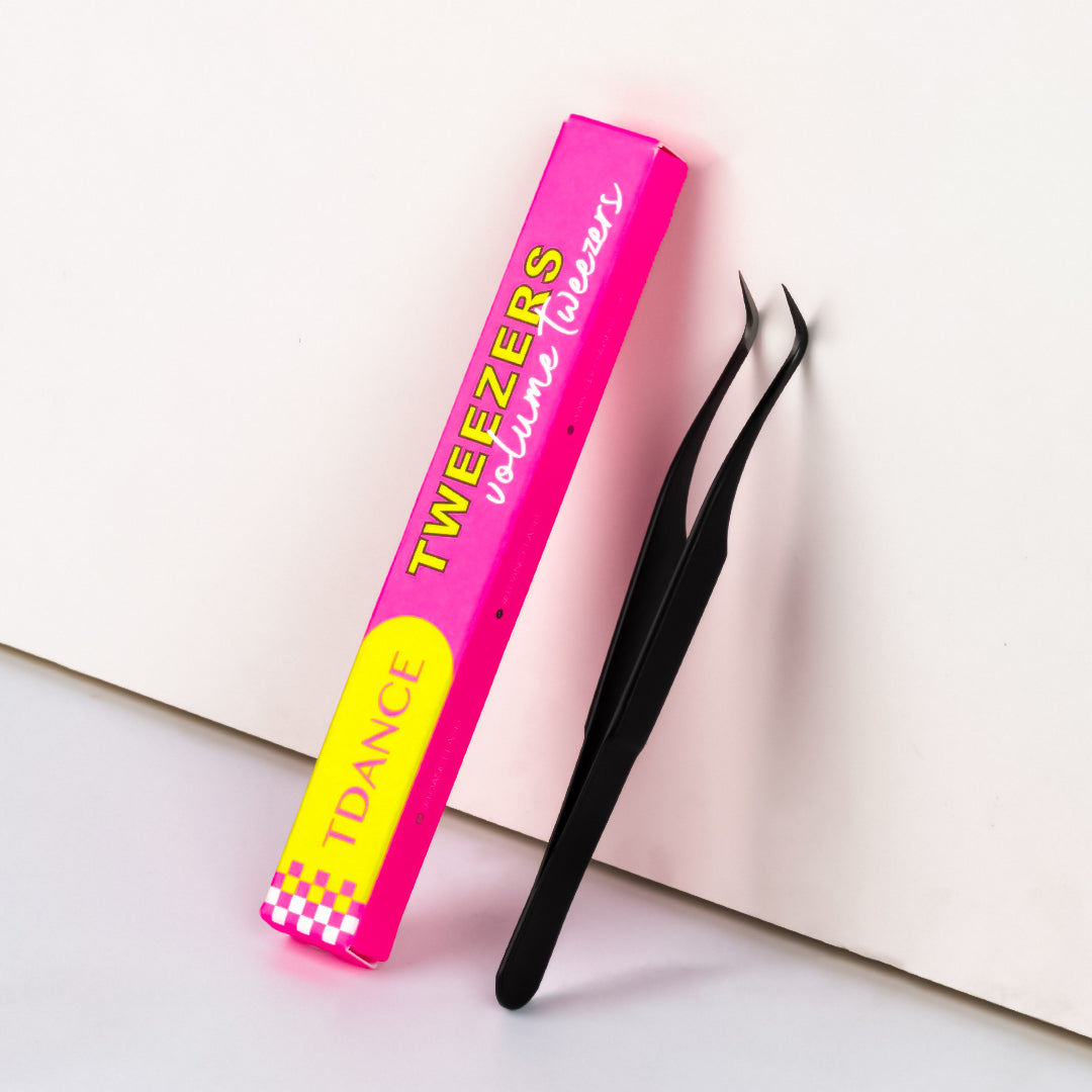 Curved Volume Fiber Tweezers For Eyelash Extension