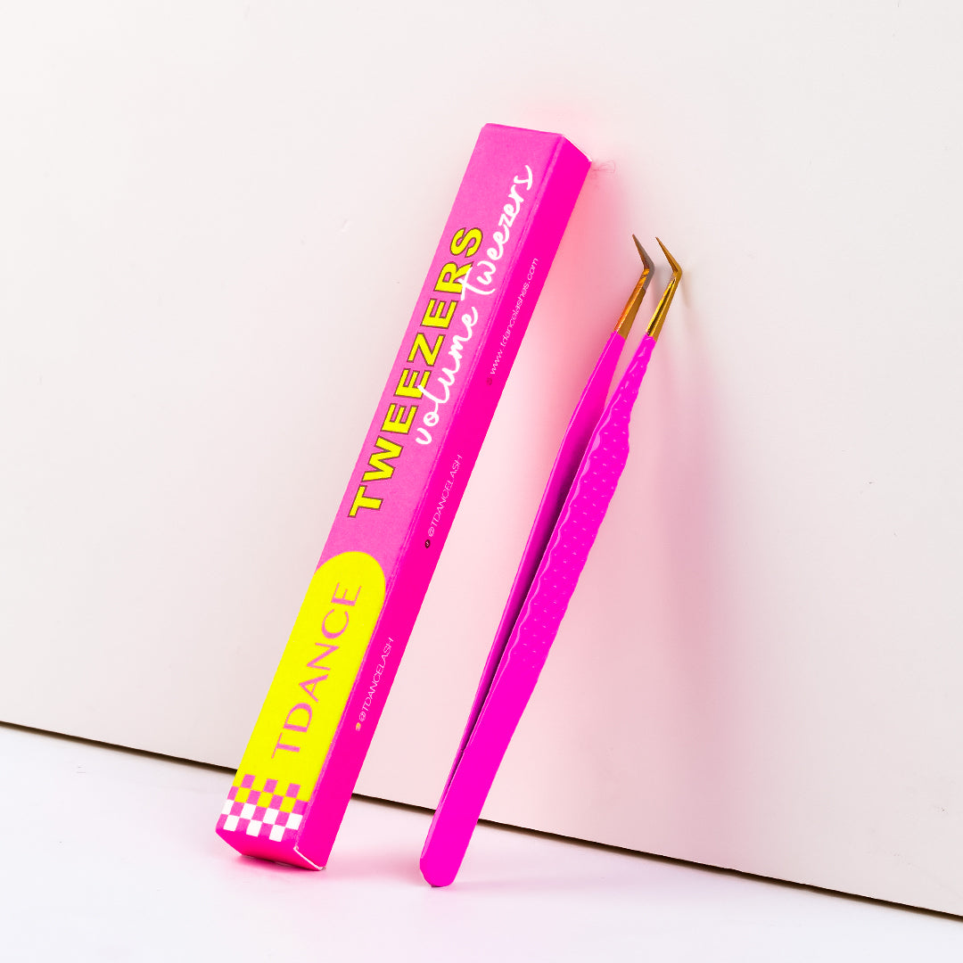 TP-11 Pink Fiber Tweezers For Eyelash Extension