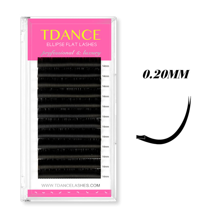 0.20MM Ellipse Flat Classic Eyelash Extensions - TDANCE