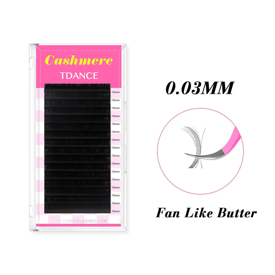 16 Rows 0.03MM TDANCE Cashmere Premium Mega Volume Eyelash Extensions