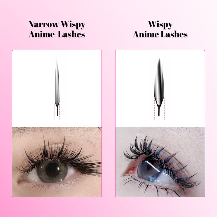 TDANCE 0.07MM Narrow Wispy Anime Lashes 12Rows 