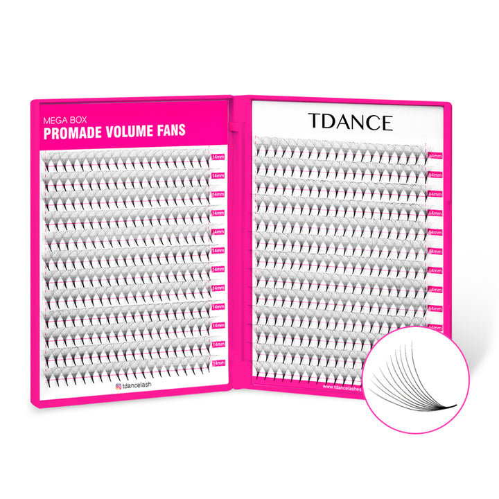 10D Promade Volume 500 Fans Lashbook TDANCE
