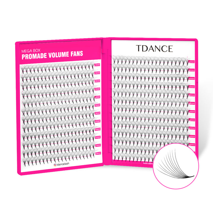 10D Promade Volume 500 Fans Lashbook TDANCE