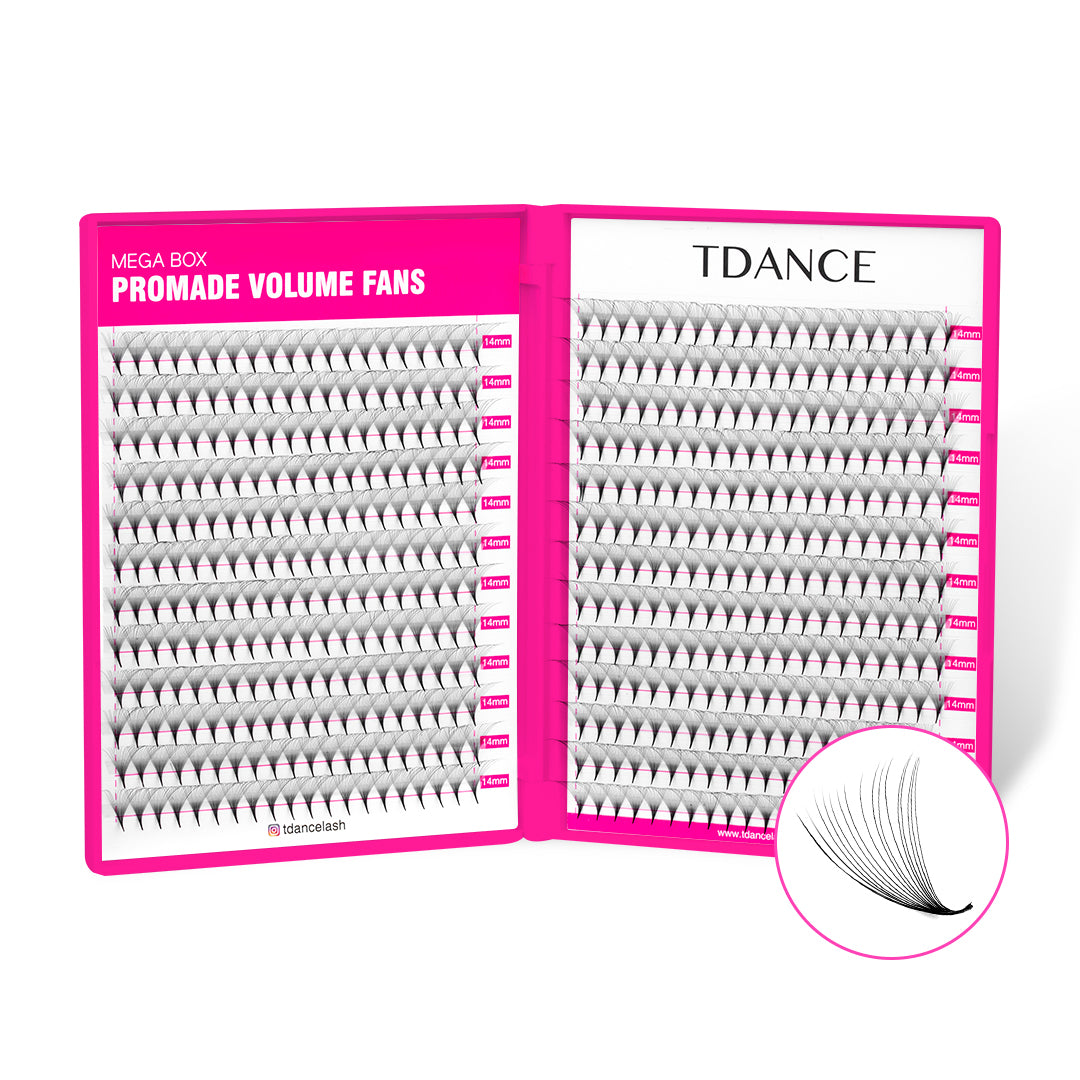16D Promade Volume 500 Fans Lashbook TDANCE