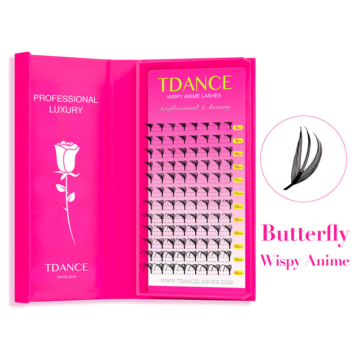 12 Rows 0.07MM Solid Spike Wispy Anime Lashes