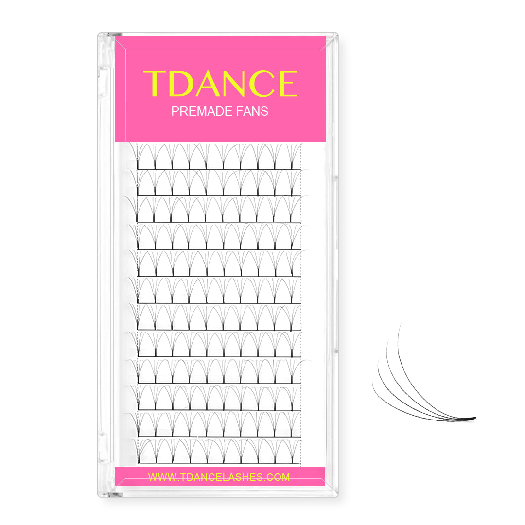 4D Short Stem Premade Volume Fans Eyelash Extensions 12 Rows – TDANCE