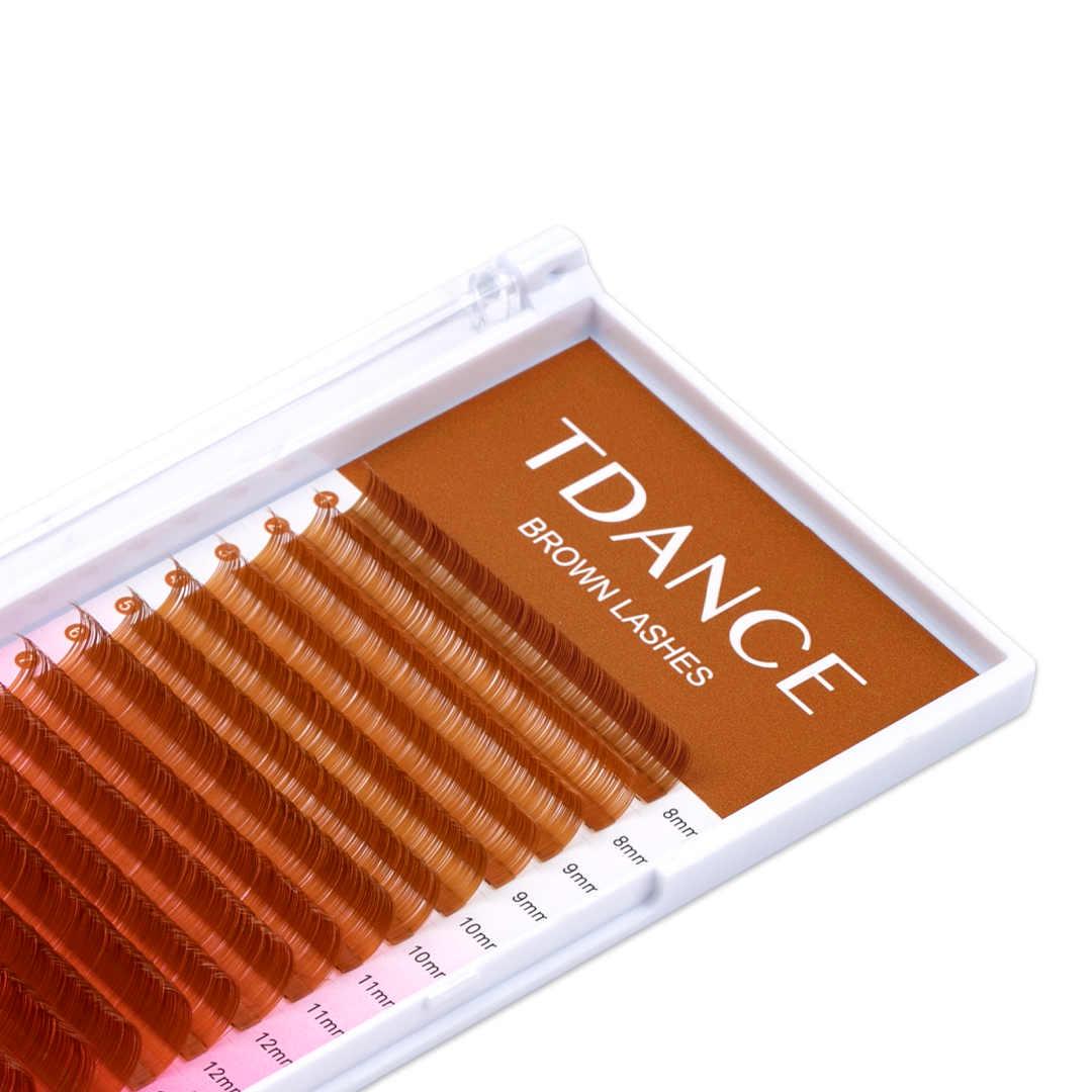 16 Rows Premium Brown Colored Volume Lashes