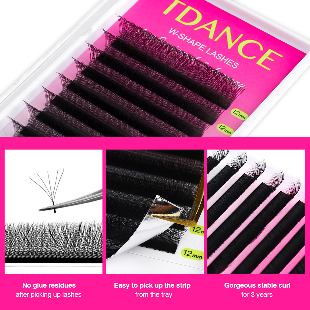 J/L/M Curl W Style 5D Premade Volume Fan Lashes USA 2
