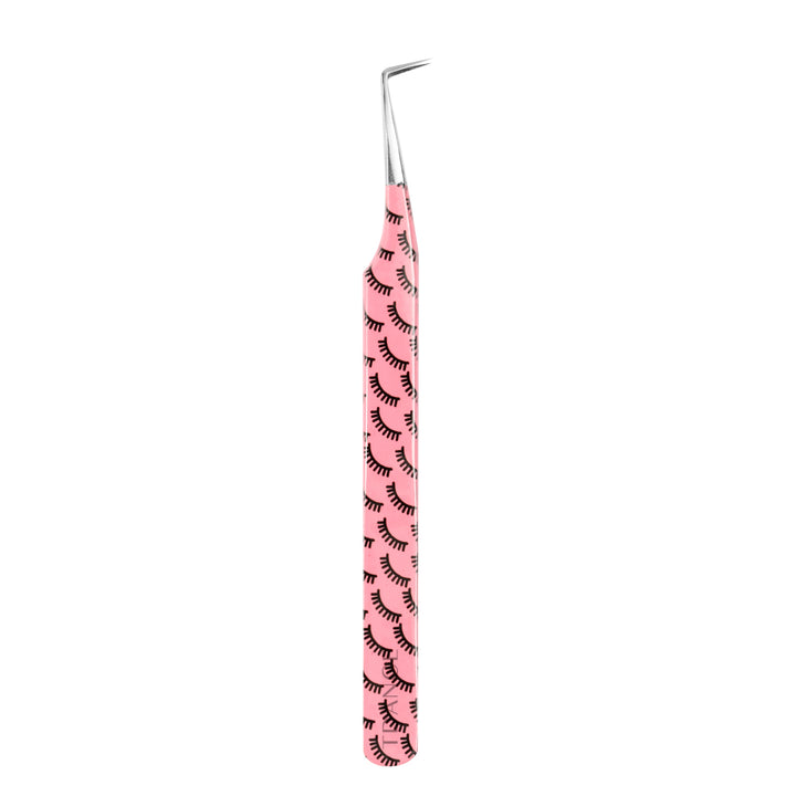 TR-05 Printed Black Lashes Tweezers For Eyelash Extension