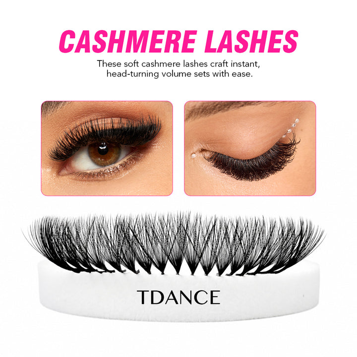 16Rows B/J/M/L/LD Curl TDANCE Cashmere Volume Eyelash Extensions