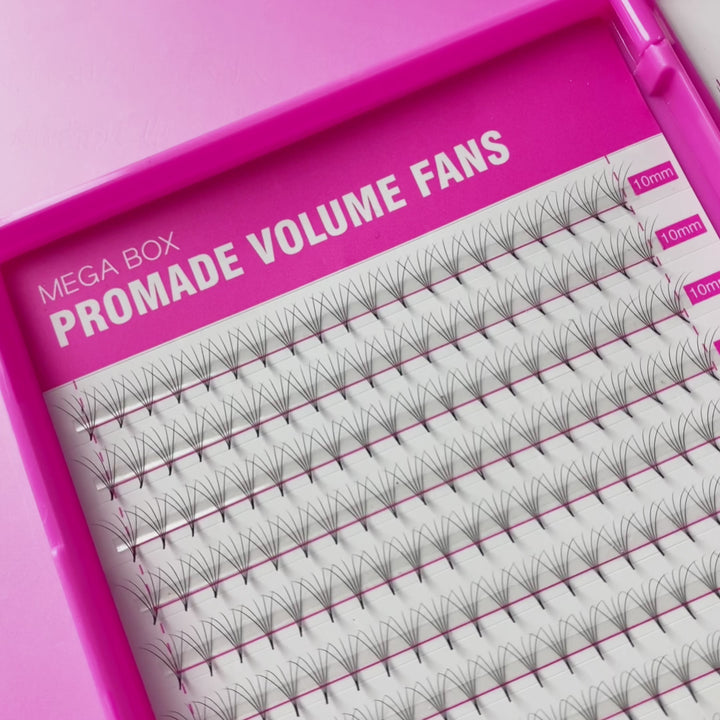 10D vorgefertigte Volumenfans Wimpern Erweiterungen 320 Fans 16 Zeilen (pointy base)
